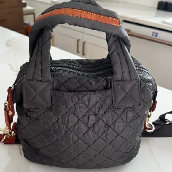 MZ Wallace Women's Quilted Gray Sutton Deluxe Crossbody Bag - Picture 8 of 15